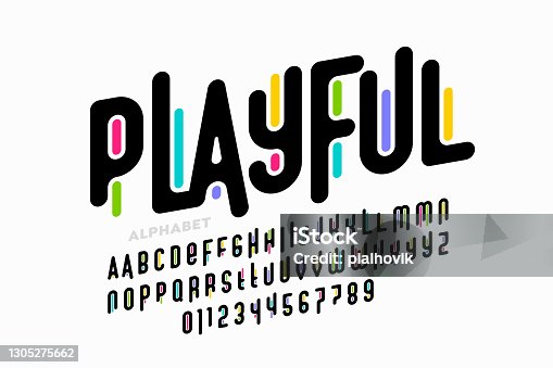 istock Playful colorful font 1305275662