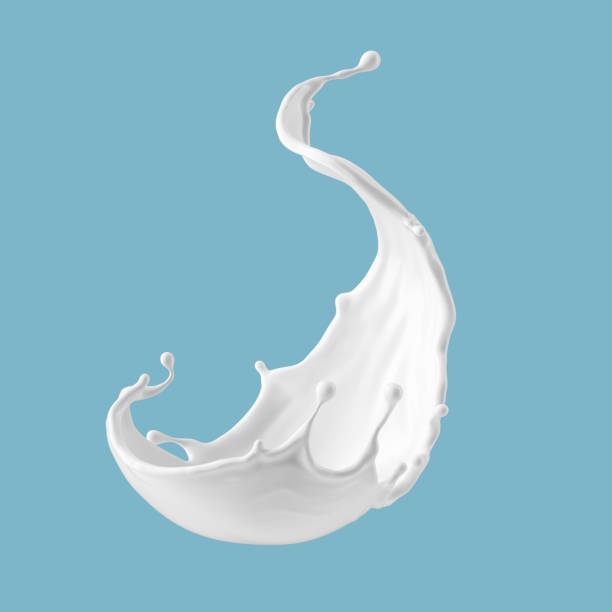 istock 3d render, abstract white liquid, splashing milk, levitating dynamic creamy splash, clip art isolated on white background 1305282307