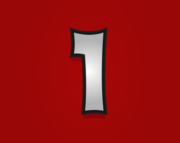 istock 1 number Rock & Roll font. Classic, retro vintage 1970s design. Vector font for rock music poster, vintage label and more 1305283766