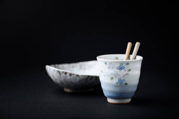 istock Traditional, handcrafted ceramic on dark background. Soft focus. Close up. 1305284659