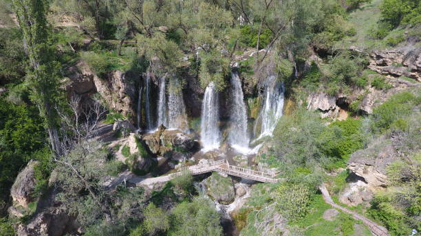 sizir waterfall sivas city, türkei - sivas stock-fotos und bilder