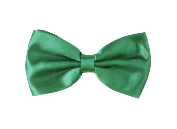 istock Green bow tie isolated on white. Saint Patrick's Day accessory 1305290712