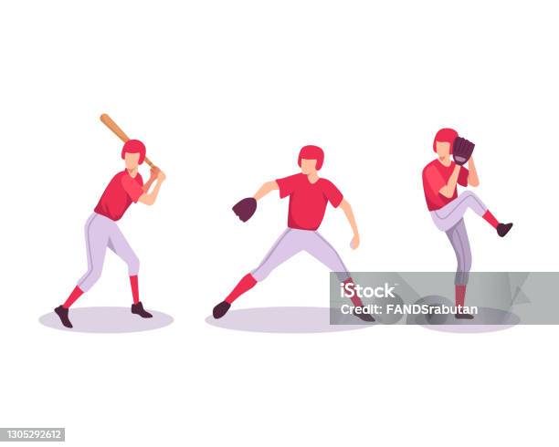 Atleta Di Baseball - Immagini vettoriali stock e altre immagini di Baseball - Baseball, Palla da baseball, Battere la palla