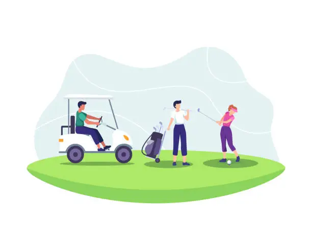 Vector illustration of Golf sport illustration concept