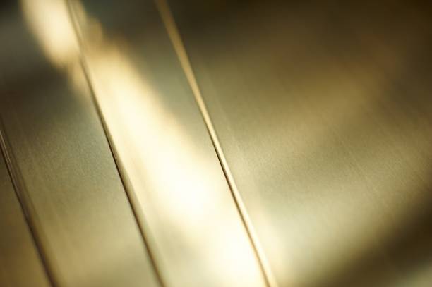 istock Many brass sheets, warehouse brass plates. 1305302287