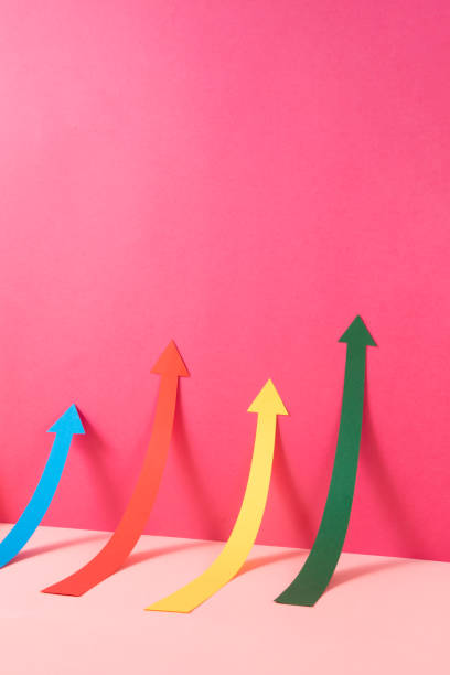istock Business Growth Chart with Arrows 1305304528