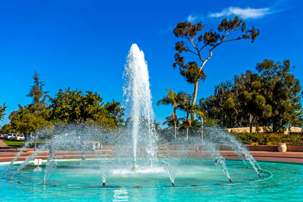 istock Beautiful fountain in the park. 1305308590