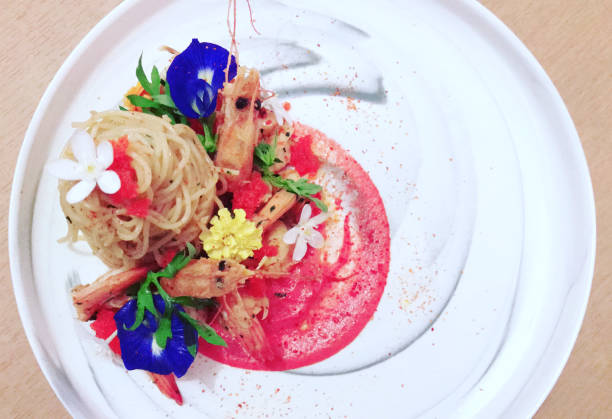 istock Spicy shrimps pasta with Tobiko 1305310923