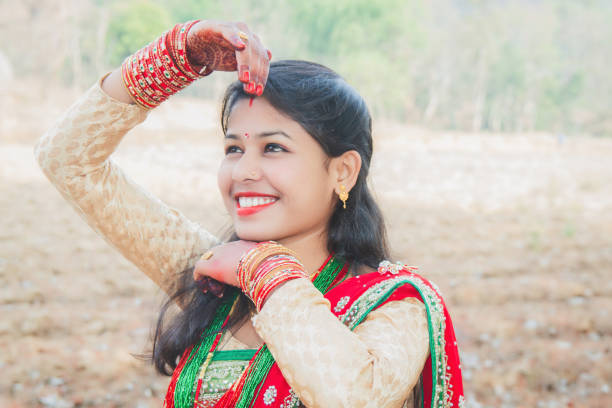 istock Beautiful Newlywed Nepali Bride Portrait 1305313877