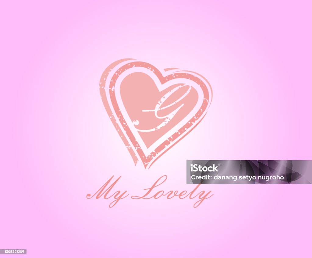 G Letter Heart Love Icon Stock Illustration - Download Image Now ...