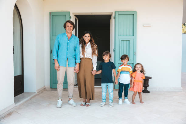 istock Family portrait in the back yard 1305322227