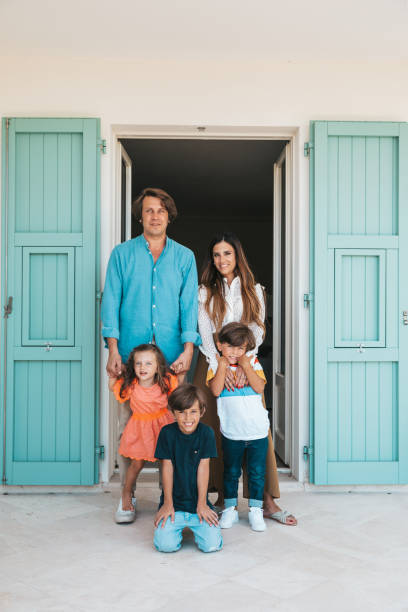 istock Family portrait in the back yard 1305322357