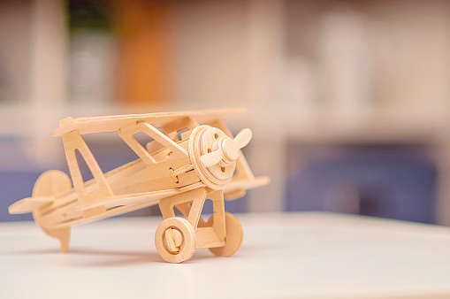 Classic Wooden Model Airplane