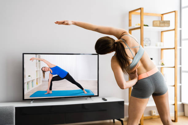 istock TV Online Fitness Exercise Workout 1305330878