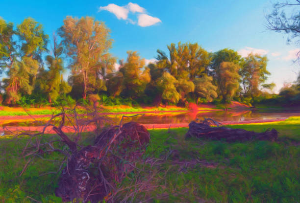 Oil landscape painting