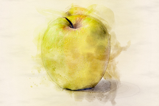 Watercolor of a Apple