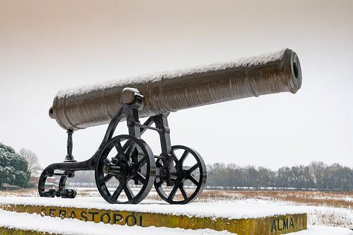 Vintage Cannon Resting Outdoors in The Park Of Kalemegdan Fortress