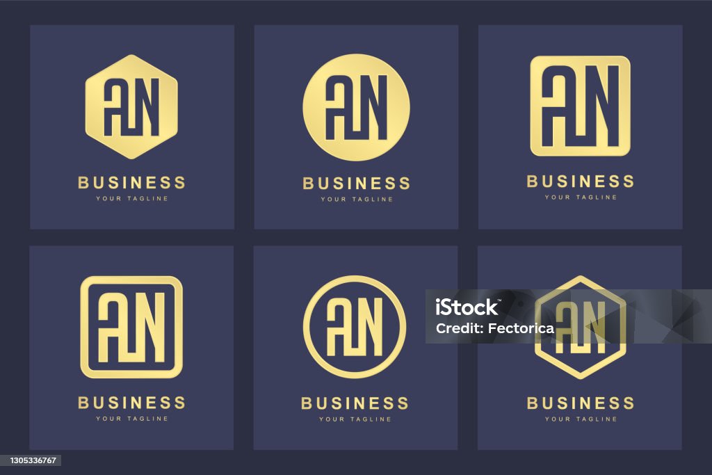 Initals An A Collection Of Logo Initials Letter A N An Gold With Several Versions ...