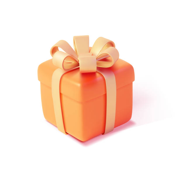 illustrazioni stock, clip art, cartoni animati e icone di tendenza di scatola regalo 3d dettagliata realistica. vettore - gift birthday party celebration