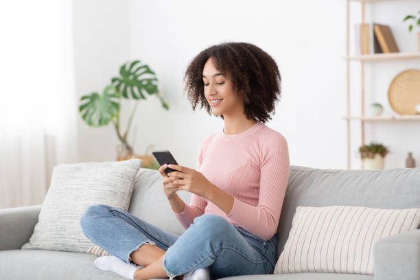 istock Chat, surfing in blog, modern social networks, mobile app in gadget 1305346080