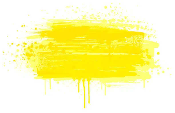 Vector illustration of Yellow paint splash