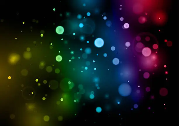 Vector illustration of Bright abstract rainbow bokeh background
