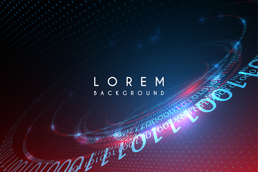 Abstract Coding Background With Light Effect Stock Illustration ...