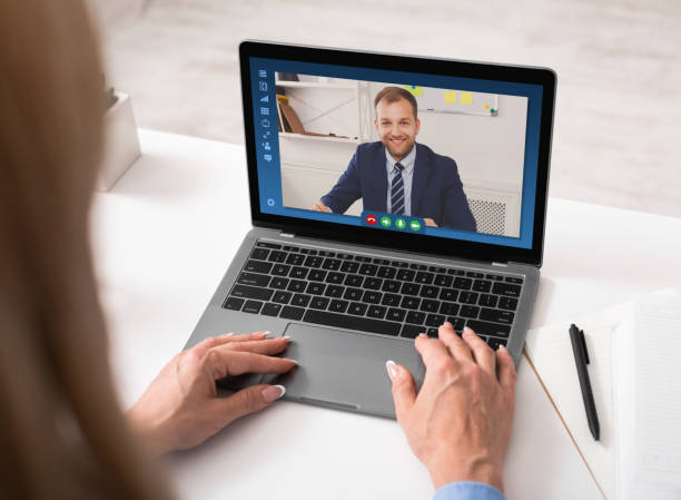 istock Virtual Meeting. Unrecognizable Female Entrepreneur Communicating With Business Partner Via Web Conference 1305348813