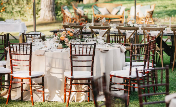 istock Boho design and rustic outdoor wedding at good sunny day in summer 1305368345