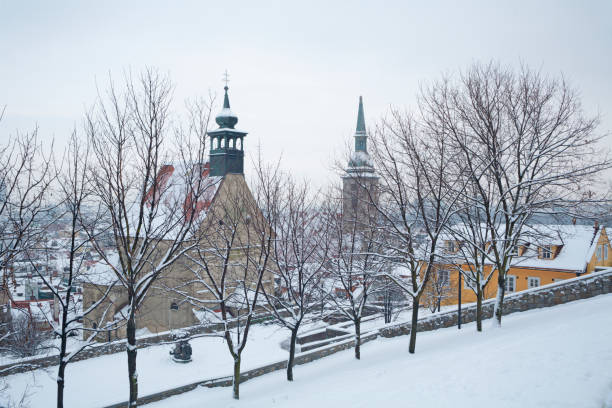 istock Bratislava - St. Nicholas church and Cathedral in the snowfall. 1305373324