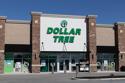 Whitestown - Circa March 2021: Dollar Tree Discount Store. Dollar Tree offers an eclectic mix of products for a dollar.