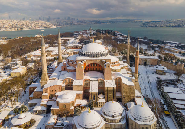 istock Hagia Sophia in Snow Istanbul Turkey 1305400540