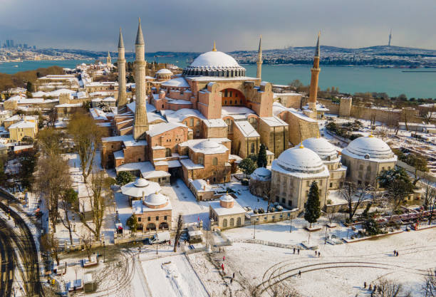 istock Hagia Sophia in Snow Istanbul Turkey 1305401232
