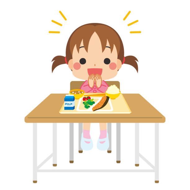 60+ Kids Eating In Classroom Illustrations, Royalty-Free Vector ...