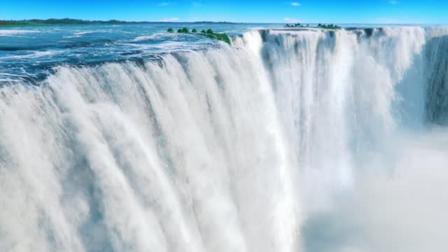 Niagara Falls, rotating closeup of fast-flowing water