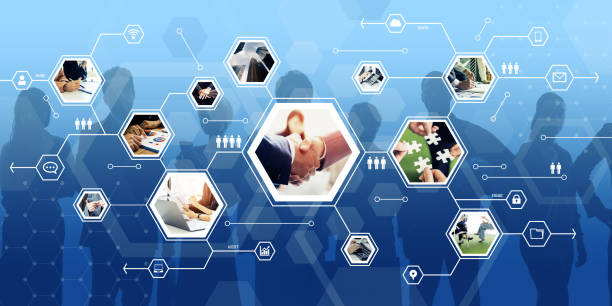 Business network concept. Management strategy. Human resources.