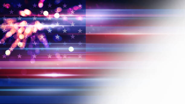 istock Light colors of American flag 1305416744