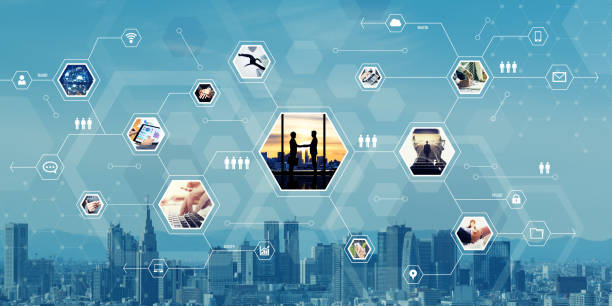 istock Business network concept. Management strategy. 1305418443