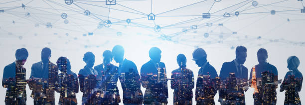 istock Global communication network concept. Worldwide business. Human resources. 1305418450