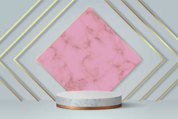 istock 3d minimal scene with podium, Cosmetic product presentation mockup background 1305420258