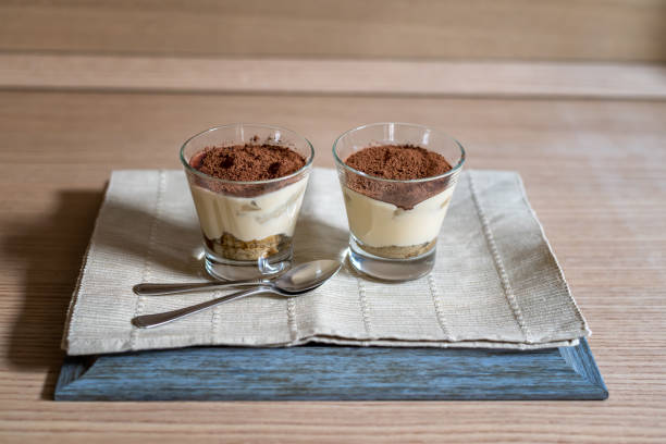 istock Tiramisu cream in small glass bowls 1305431211