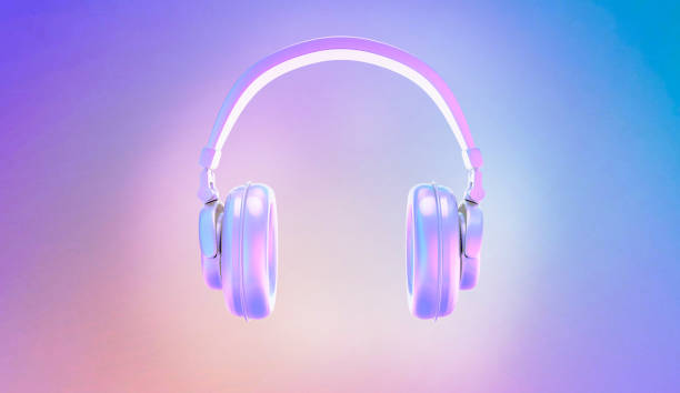 istock Headphones in trippy colors 1305432433