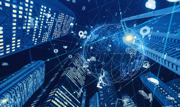 istock Smart city and communication network concept. 5G. IoT (Internet of Things). Telecommunication. 1305439026