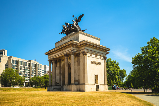 Wellington Arch, (Constitution Arch) in Green Park, london, england, uk