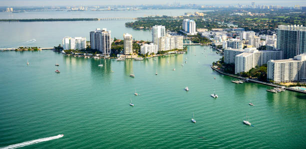 istock Biscayne Bay Aerial View, Miami. 1305451156
