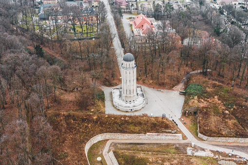 Cesky Krumlov, Czech Republic – November 29, 2019: Panorama of Cesky Krumlov with historical city centre