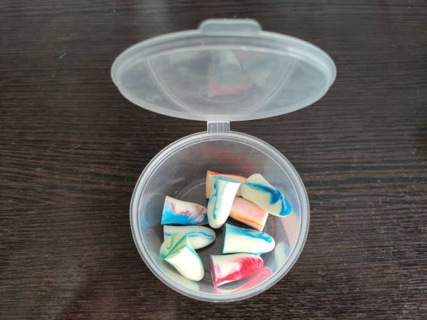istock Package of colourful ear plugs 1305462284