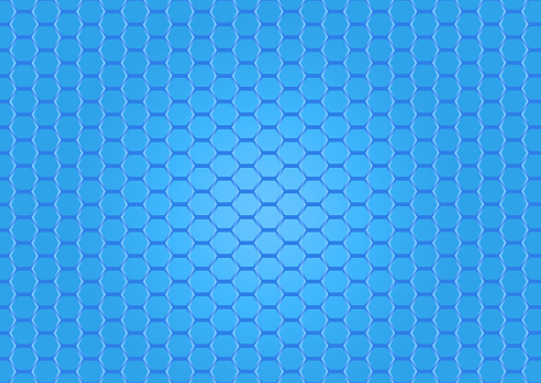 Abstract blue honeycomb shaped background. Artwork for creative design.
