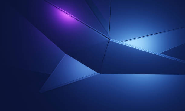 istock Abstract 3D room, background in violet and blue color. Product placement, copy space backdrop 1305462812