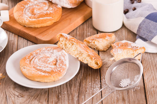 istock Sweet pastry swirls. 1305463776